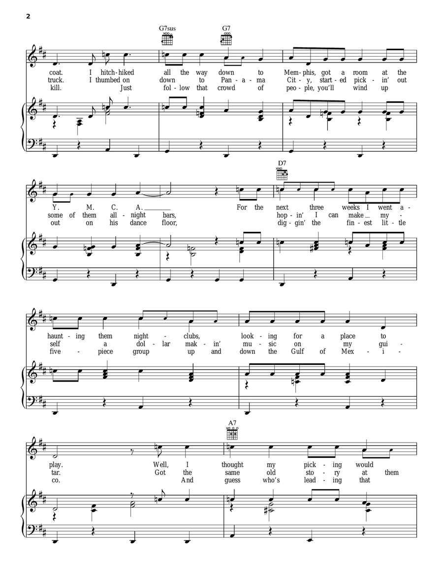 Guitar Man Guitar Man Piano, Vocal, Guitar scores gallery preview page 2