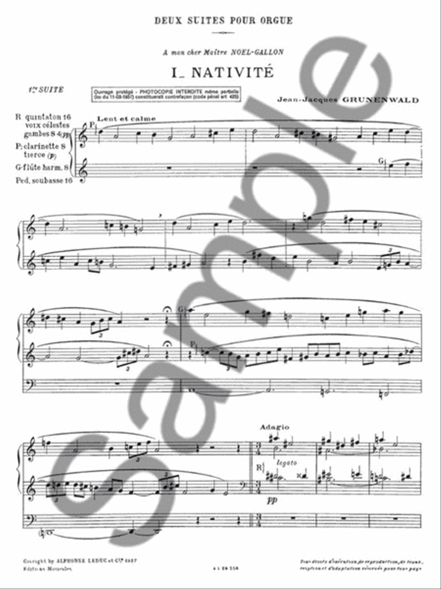 Suite No. 1 Organ scores gallery preview page 2