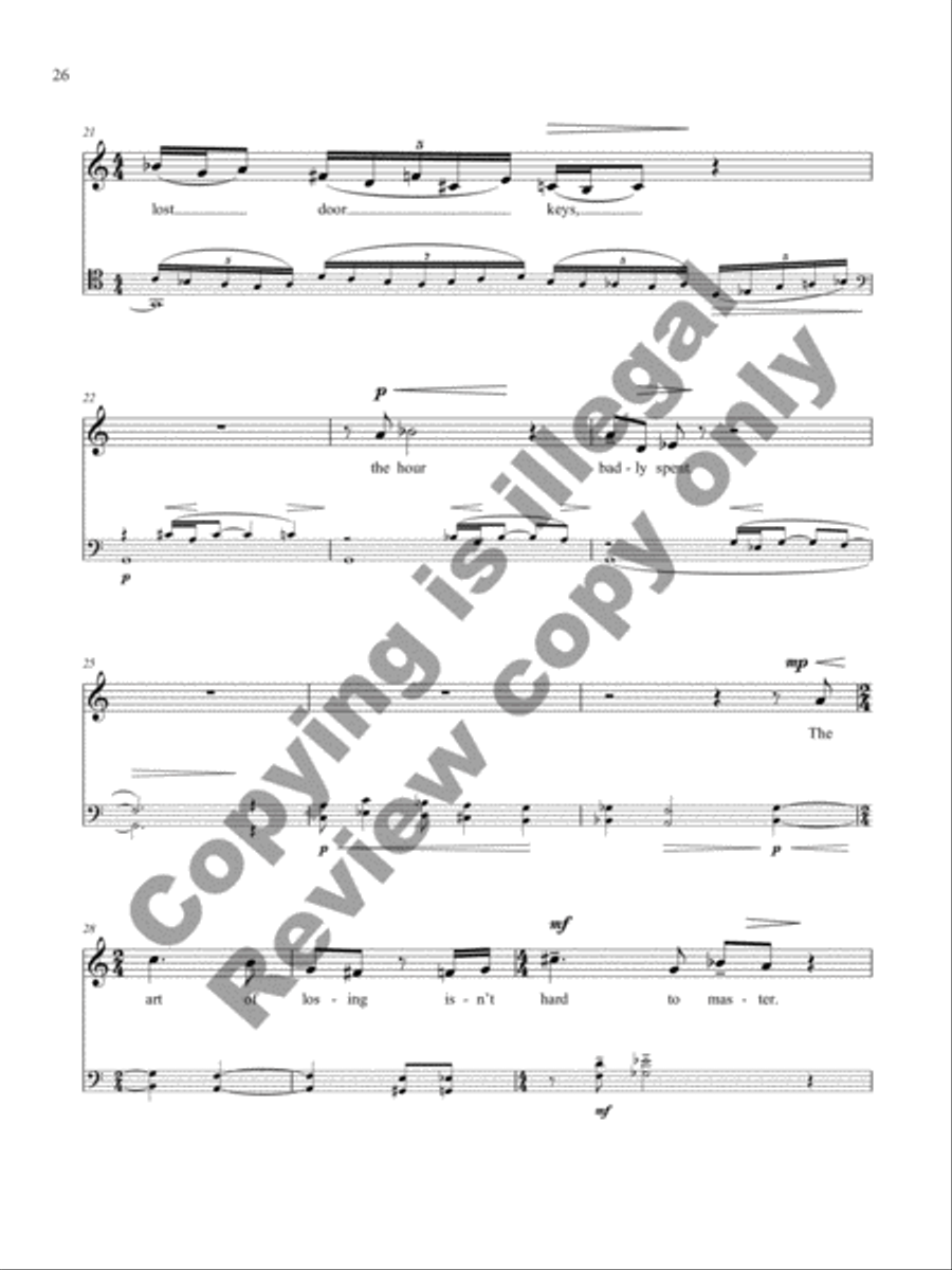 One Art Mezzo-Soprano Voice scores gallery preview page 13