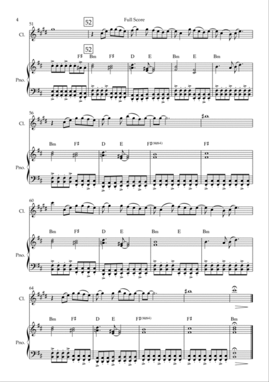 Toss A Coin To Your Witcher B-Flat Clarinet scores gallery preview page 4