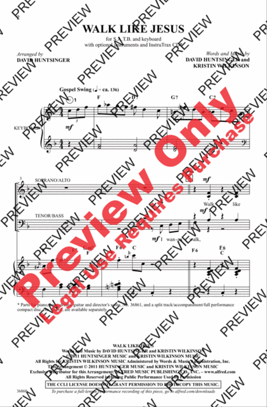 Walk Like Jesus 4-Part scores gallery preview page 2
