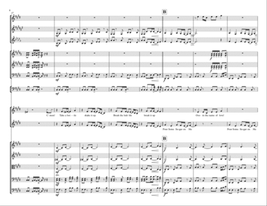 Pour Some Sugar On Me Small Ensemble scores gallery preview page 4