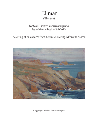 Book cover for El mar (The Sea) for SATB chorus and piano