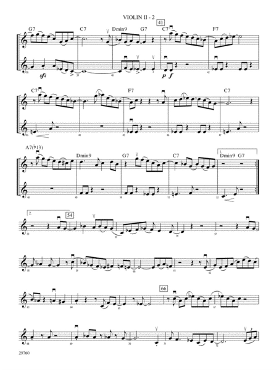 New Orleans Blues: 2nd Violin String Orchestra scores gallery preview page 2