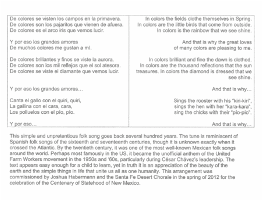 De Colores 4-Part scores gallery preview page 6