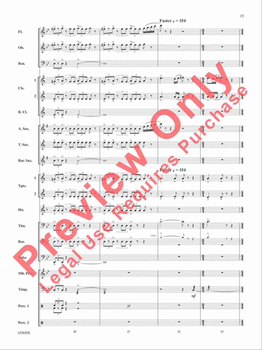 Suite from Fantastic Beasts and Where to Find Them Concert Band scores gallery preview page 16