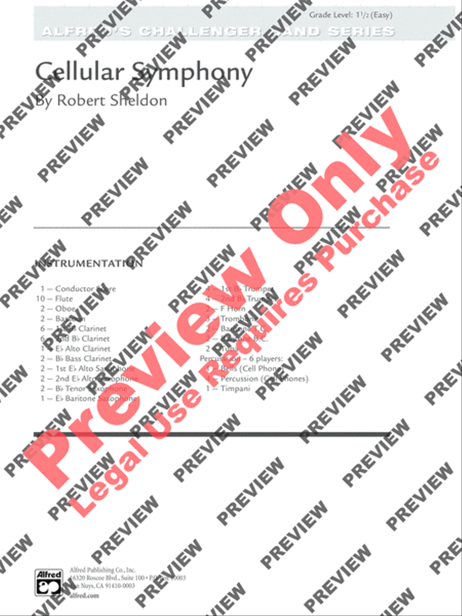 Cellular Symphony Concert Band scores gallery preview page 2