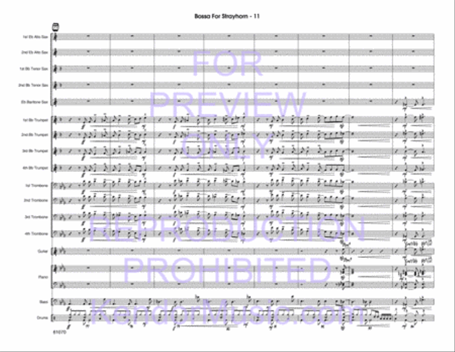 Bossa For Strayhorn Jazz Ensemble scores gallery preview page 12
