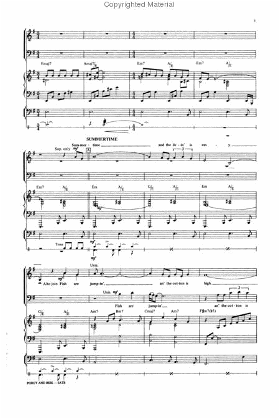Porgy & Bess (Medley) Porgy & Bess (Medley) 4-Part scores gallery preview page 3
