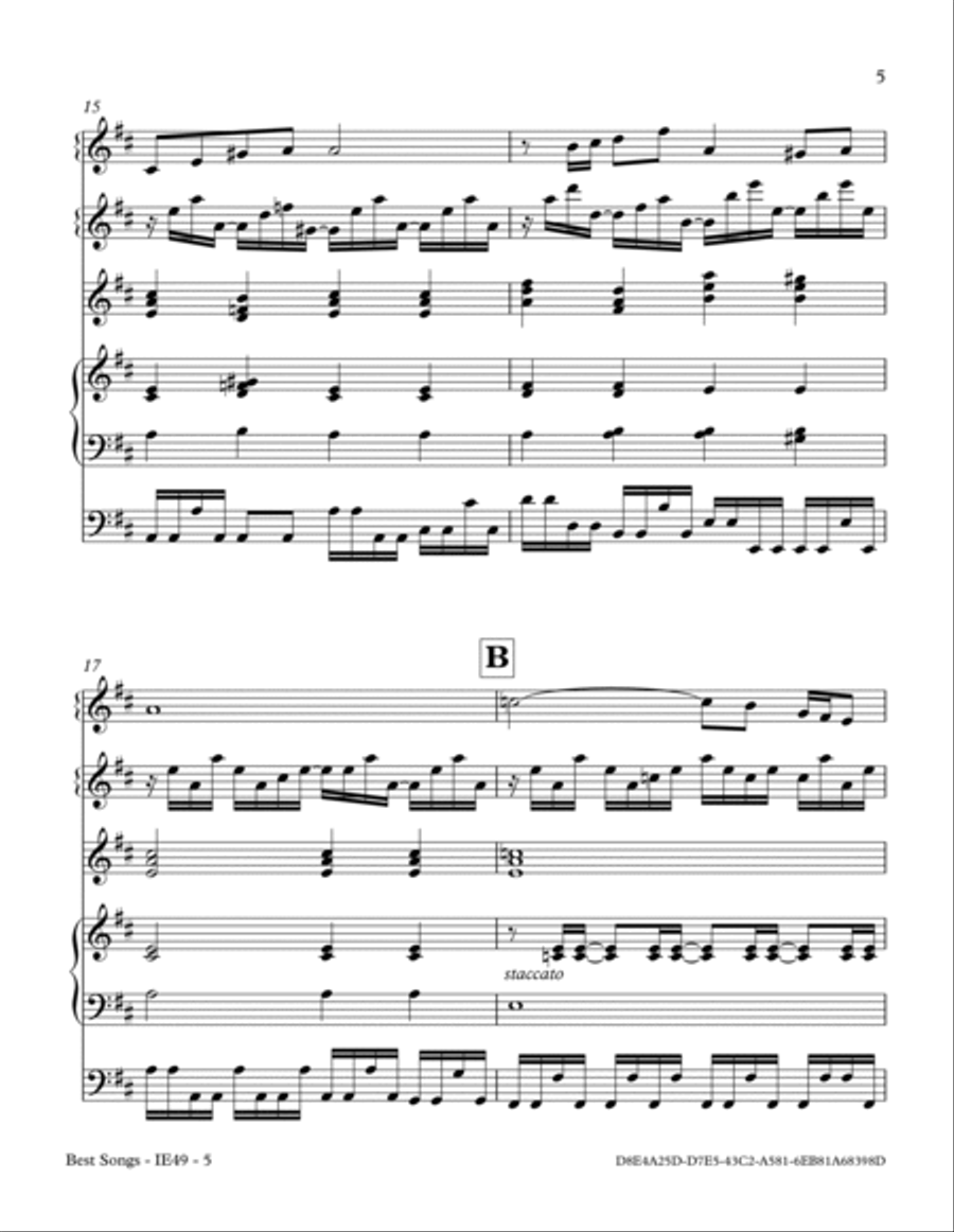 Best Songs Small Ensemble scores gallery preview page 5