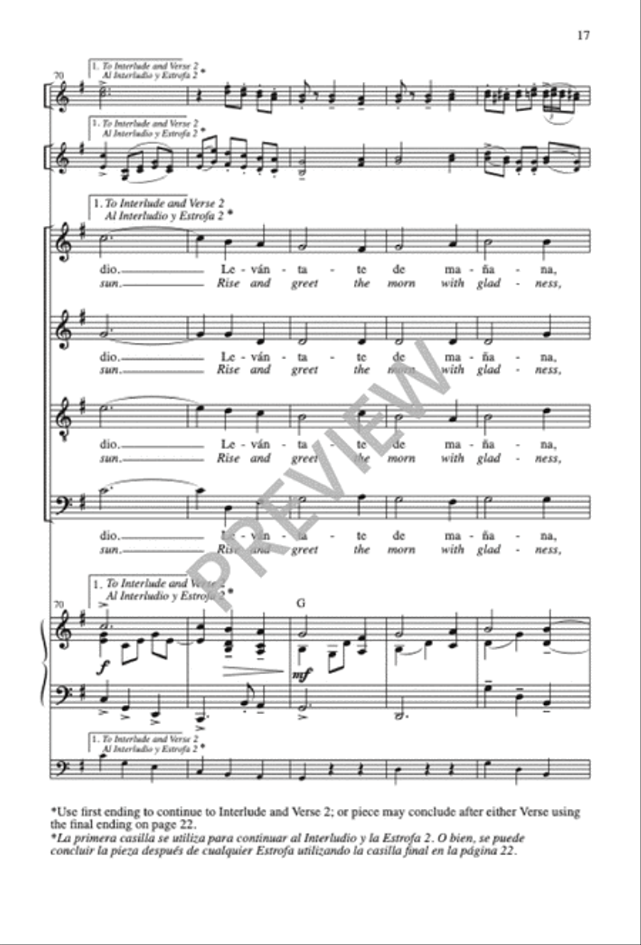 Las Mañanitas / The Morning Song 4-Part scores gallery preview page 18