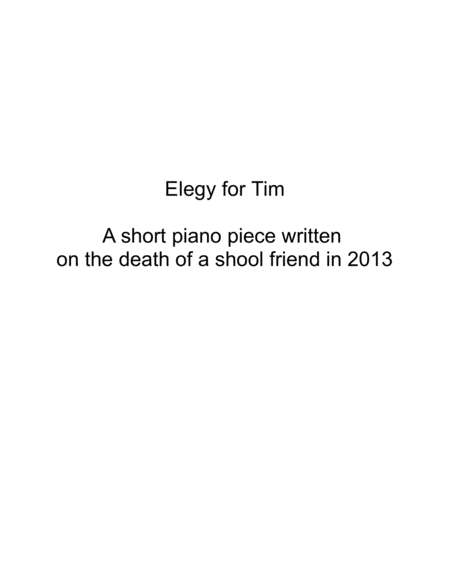 Elegy for Tim image number null