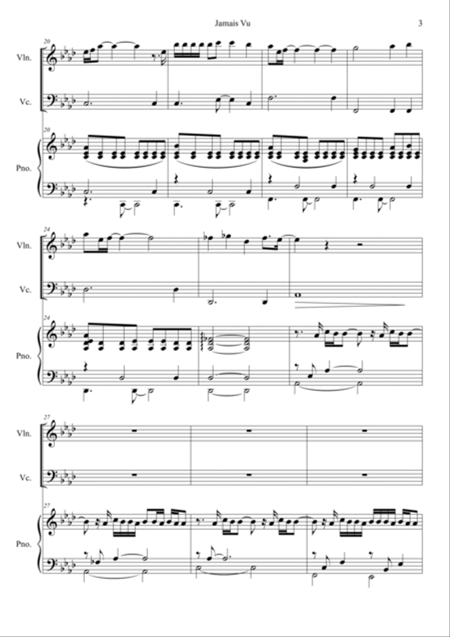 Jamais Vu Jamais Vu Piano Trio scores gallery preview page 3