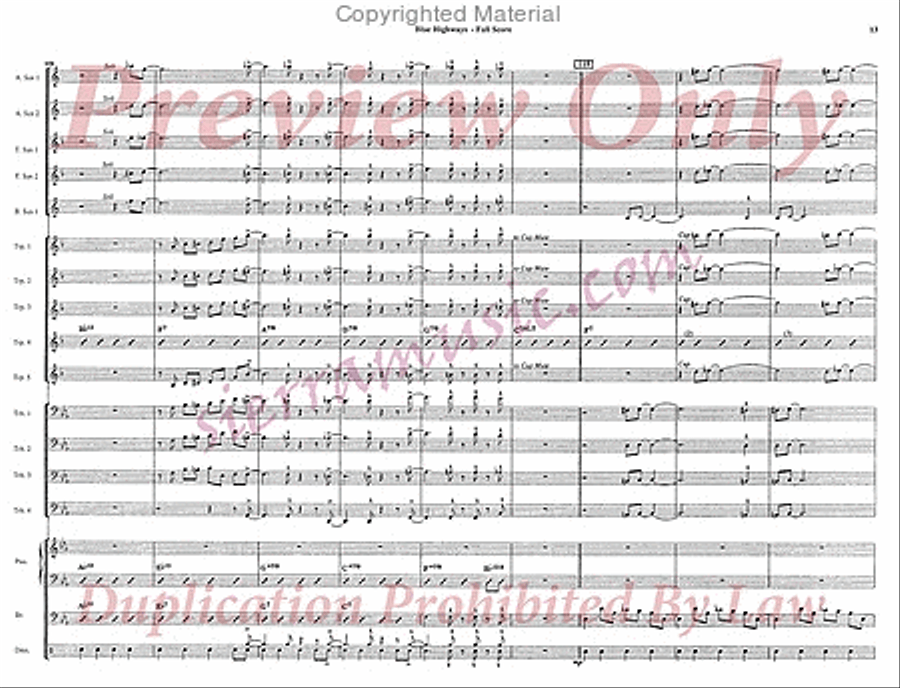 Blue Highways Blue Highways Jazz Ensemble scores gallery preview page 14