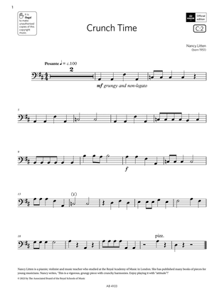 Book cover for Crunch Time (Grade Initial, C2, from the ABRSM Cello Syllabus from 2024)