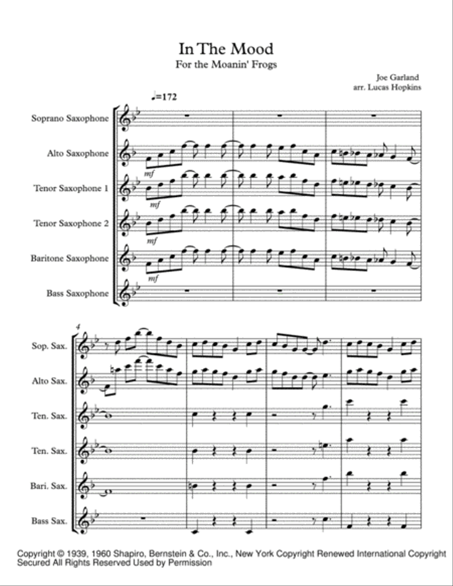 In The Mood Woodwind Ensemble scores gallery preview page 2