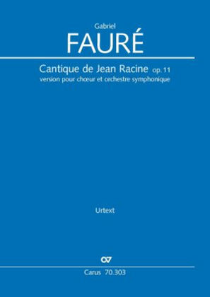 Book cover for Cantique de Jean Racine (Lobgesang des Jean Racine)