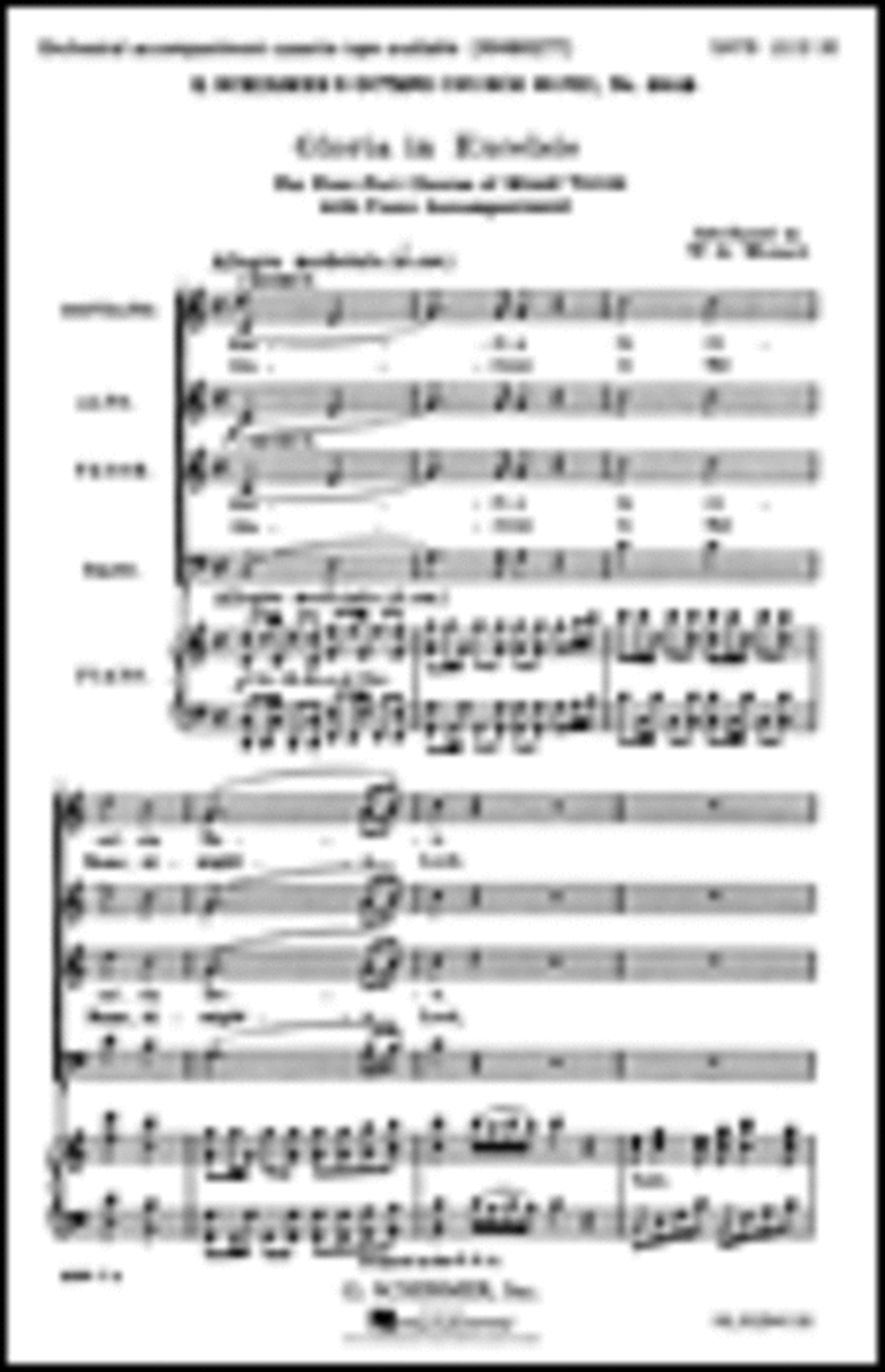 Gloria in Excelsis from Twelfth Mass 4-Part scores gallery preview page 1