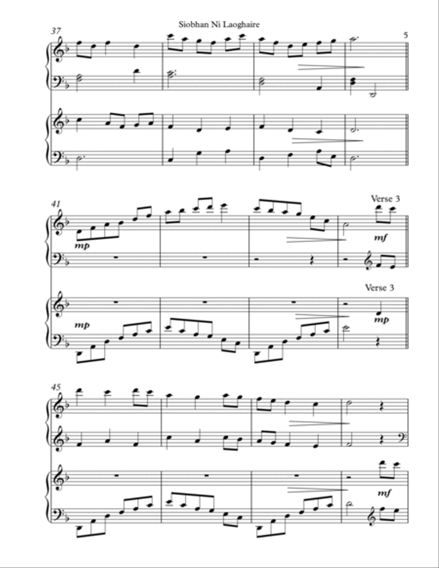 Siobhan Ni Laoghaire, Harp Duet Celtic Harp scores gallery preview page 5