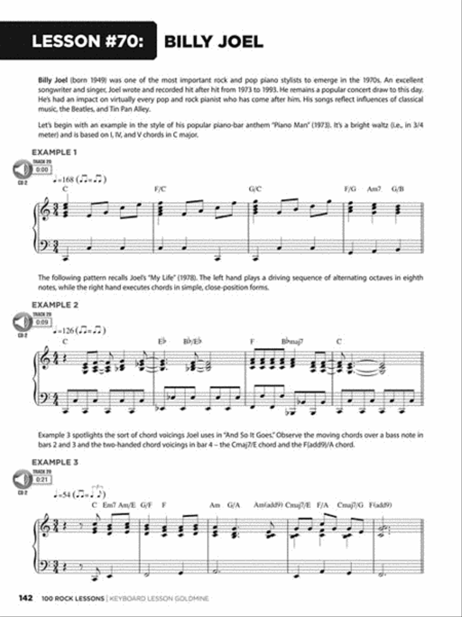 100 Rock Lessons 100 Rock Lessons Piano Method scores gallery preview page 4