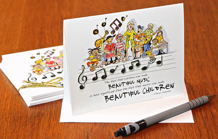 Beautiful Music, Beautiful Children Notecards