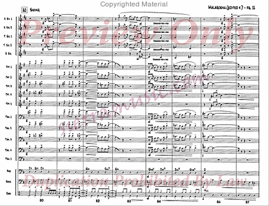 Malaguena Malaguena Jazz Ensemble scores gallery preview page 12