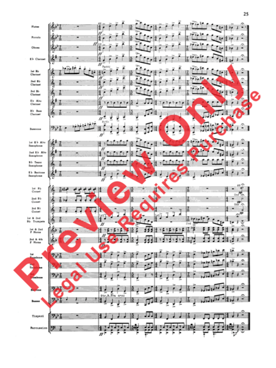 Third Suite (I. March, II. Waltz, III. Rondo) Concert Band scores gallery preview page 27