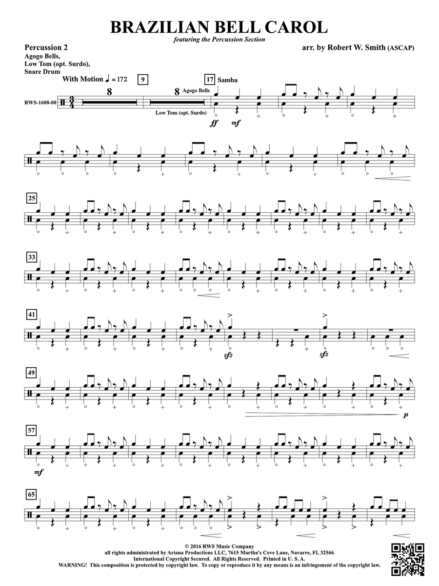 Brazilian Bell Carol: 2nd Percussion