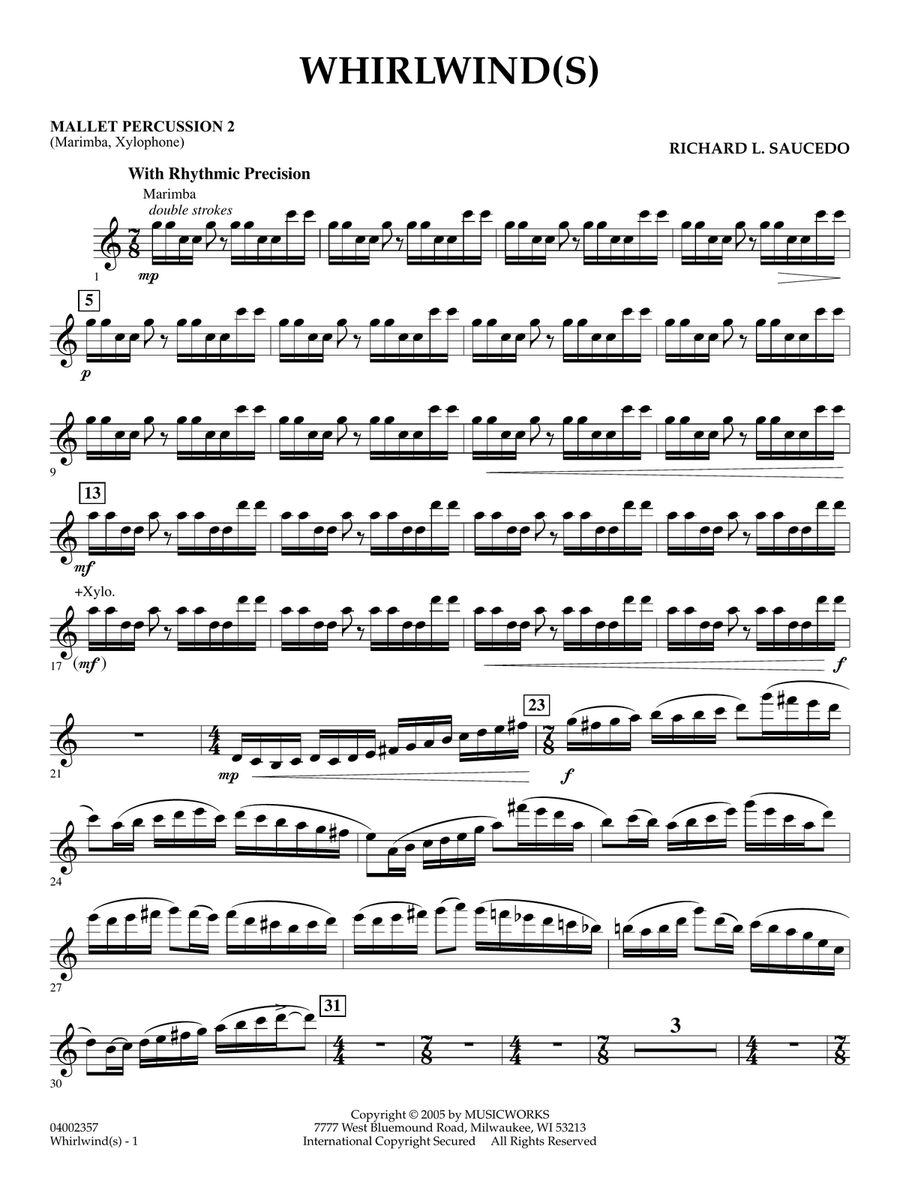 Whirlwind(s) - Mallet Percussion 2