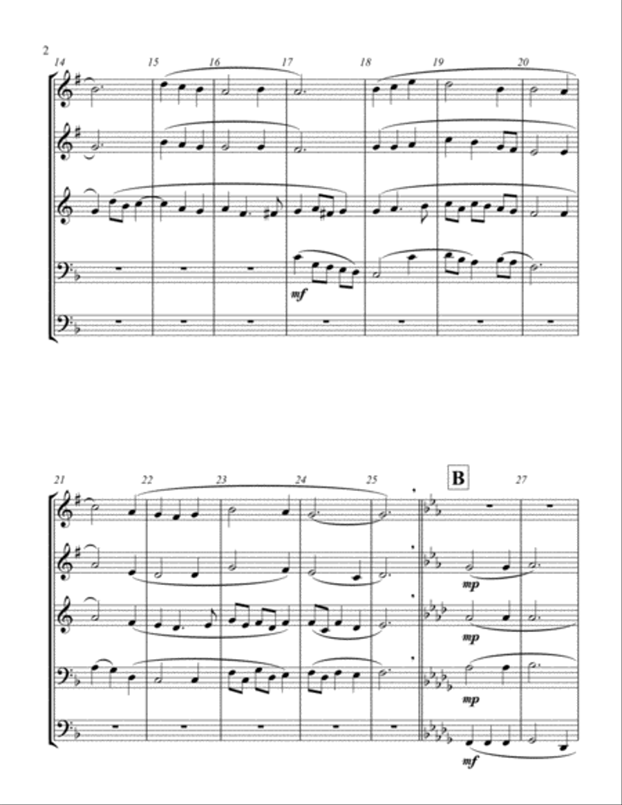 Breathe On Me, Breath Of God (for Brass Quintet) Brass Quintet scores gallery preview page 2