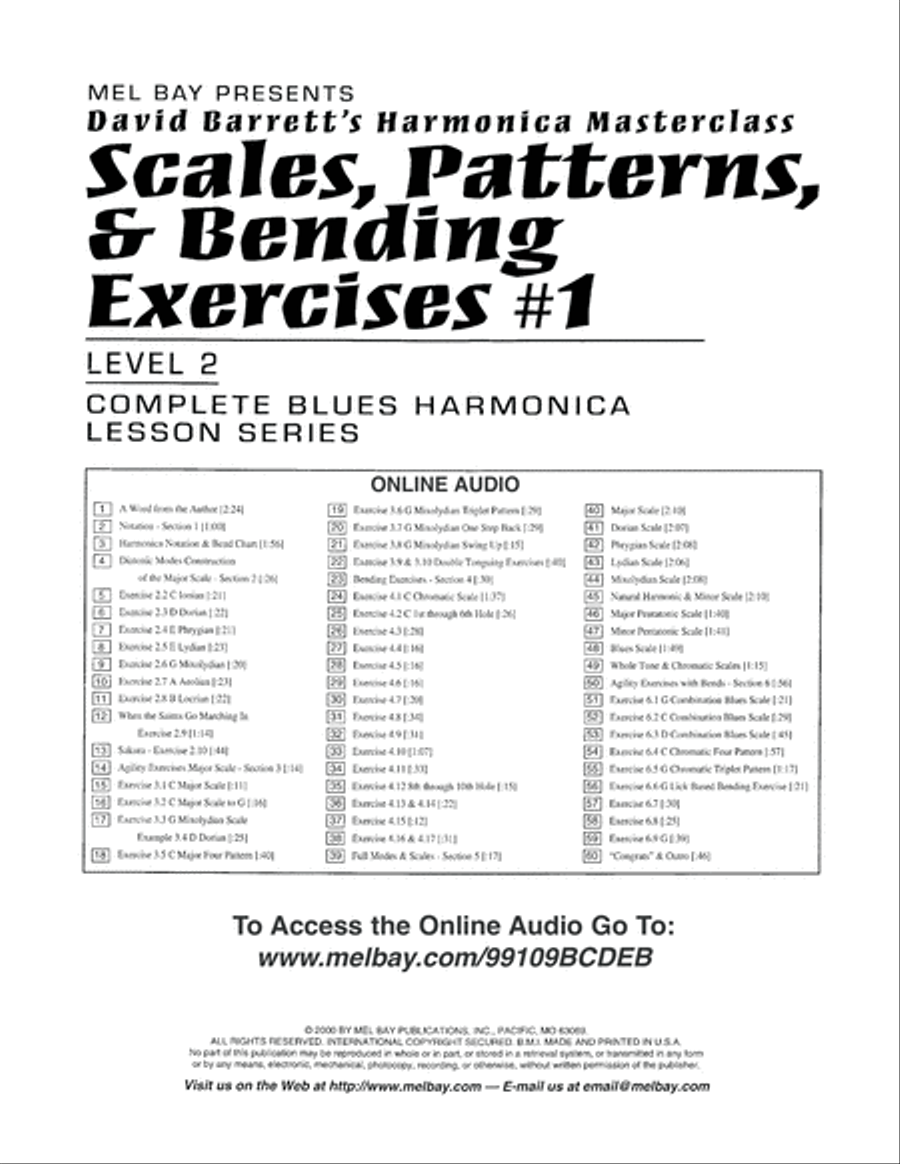 Scales, Patterns & Bending Exercises #1 Harmonica scores gallery preview page 2