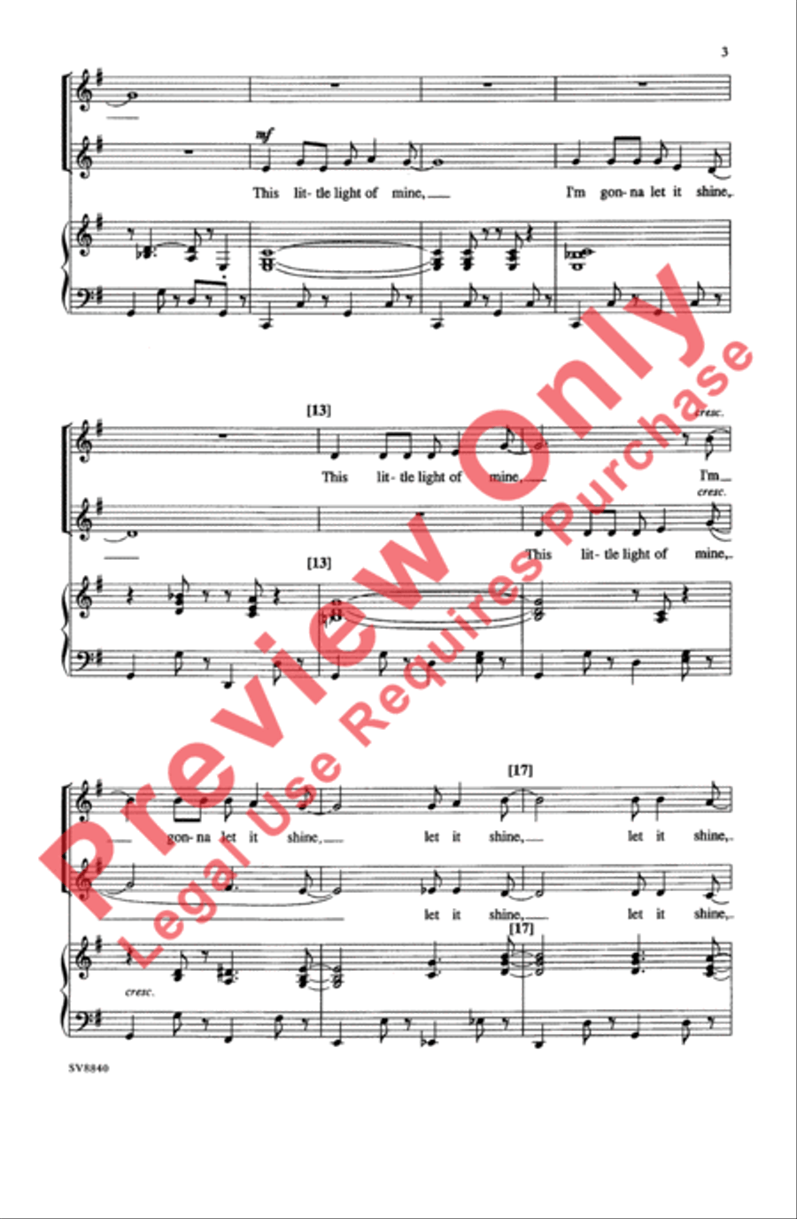 This Little Light of Mine 2-Part scores gallery preview page 3