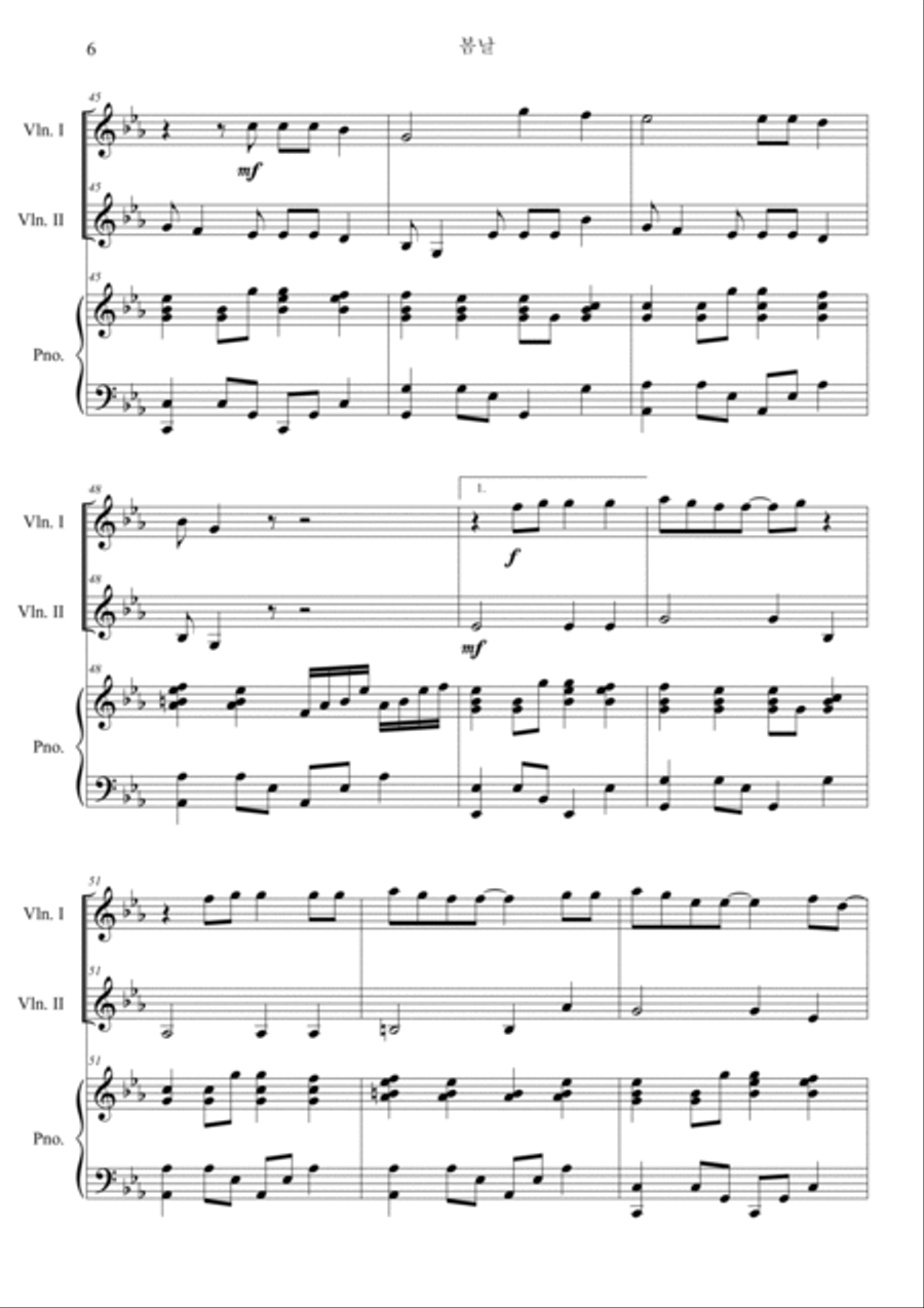 Spring Day Piano Trio scores gallery preview page 6
