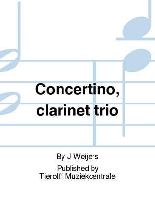 Book cover for Concertino For 3 Clarinets, Clarinet Trio