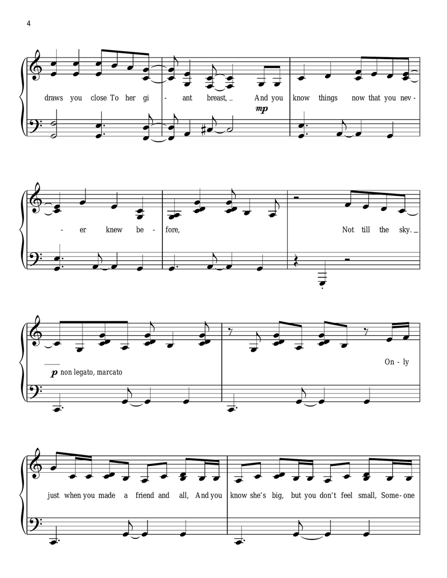 Giants In The Sky (Film Version) (from Into The Woods) Easy Piano scores gallery preview page 4