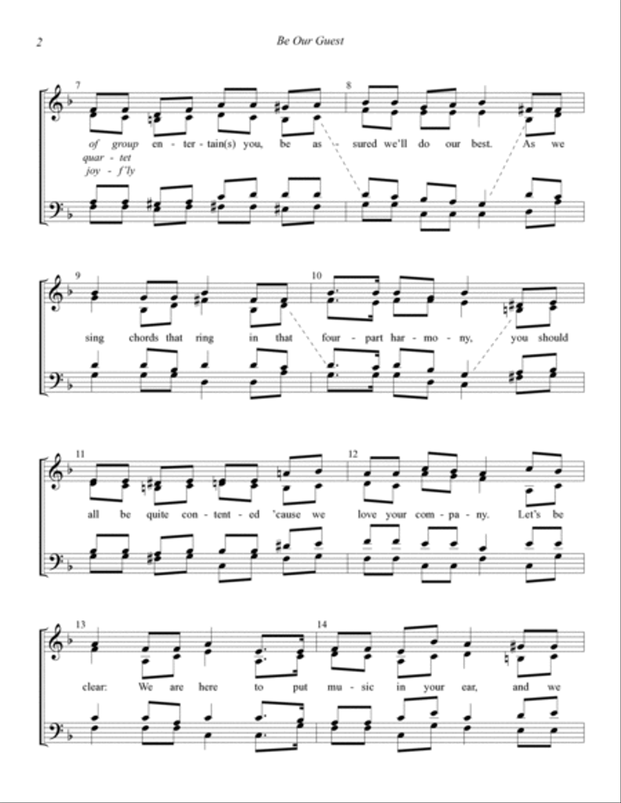 Be Our Guest (from Beauty And The Beast) (arr. Steve Delehanty) 4-Part scores gallery preview page 2