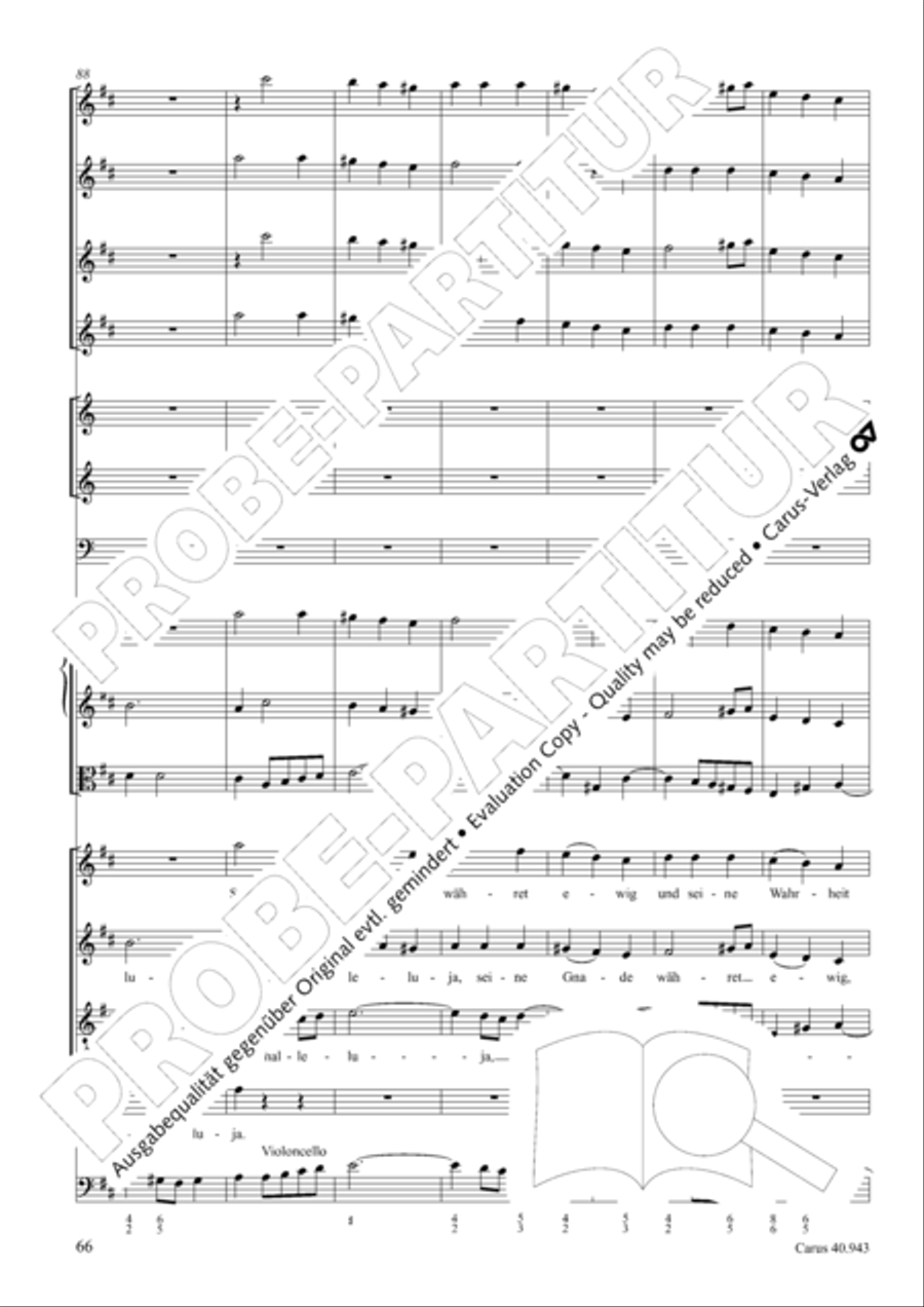 Shout to the Lord, all the earth (Jauchzet dem Herrn, alle Welt) 4-Part scores gallery preview page 73