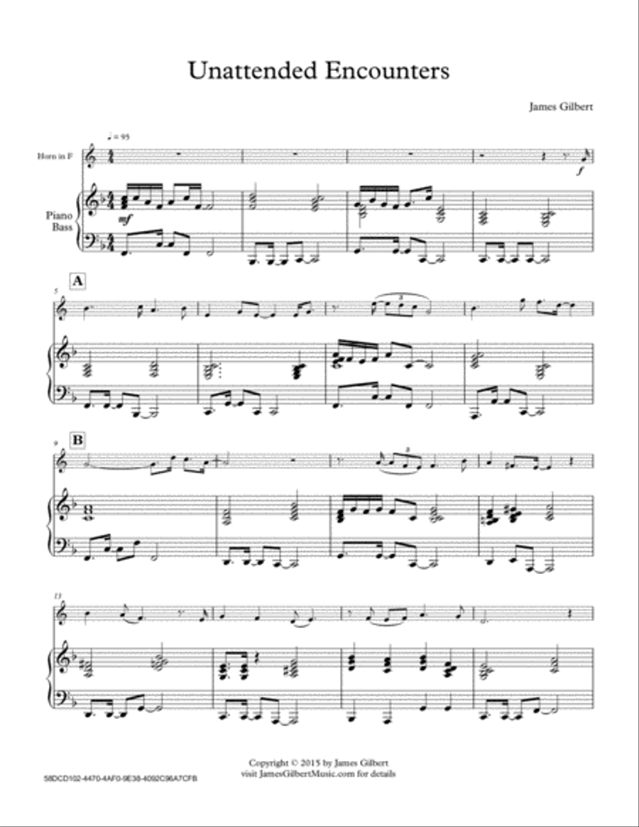 Unattended Encounters Horn scores gallery preview page 1