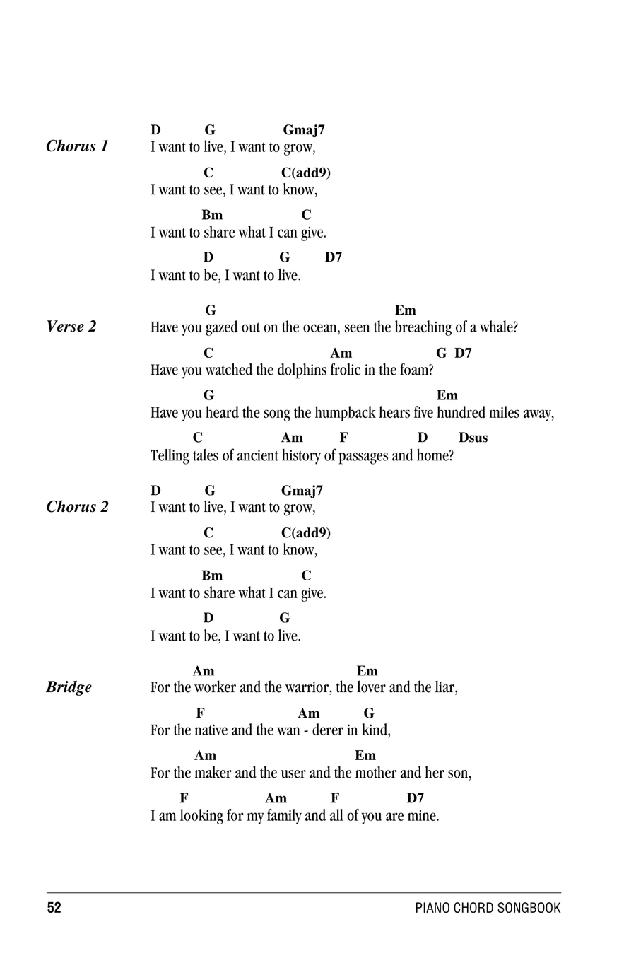 I Want To Live I Want To Live Piano scores gallery preview page 2