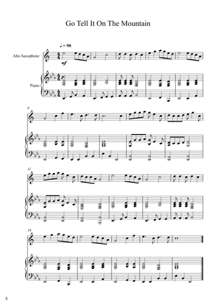10 Christmas Songs For Alto Saxophone & Piano Vol. 2