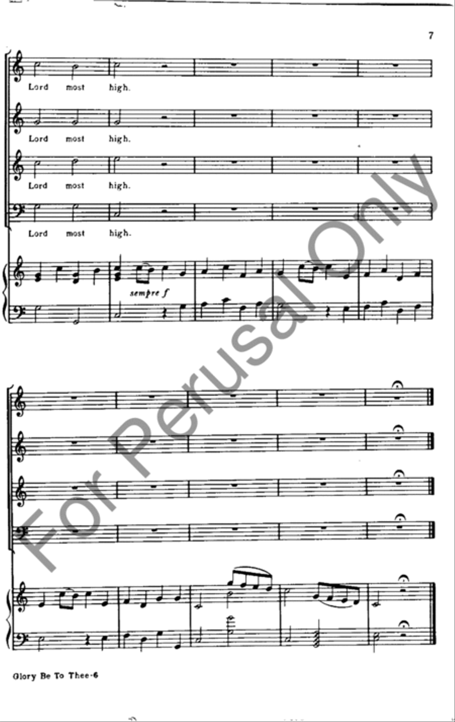 Glory Be To Thee Glory Be To Thee 4-Part scores gallery preview page 7