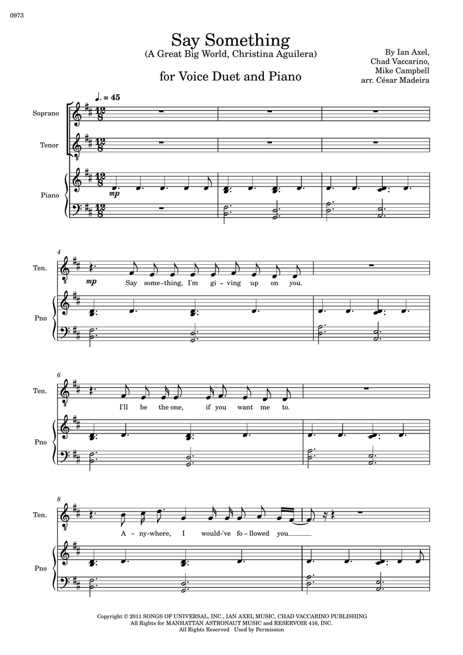 Say Something Chamber Music scores gallery preview page 2