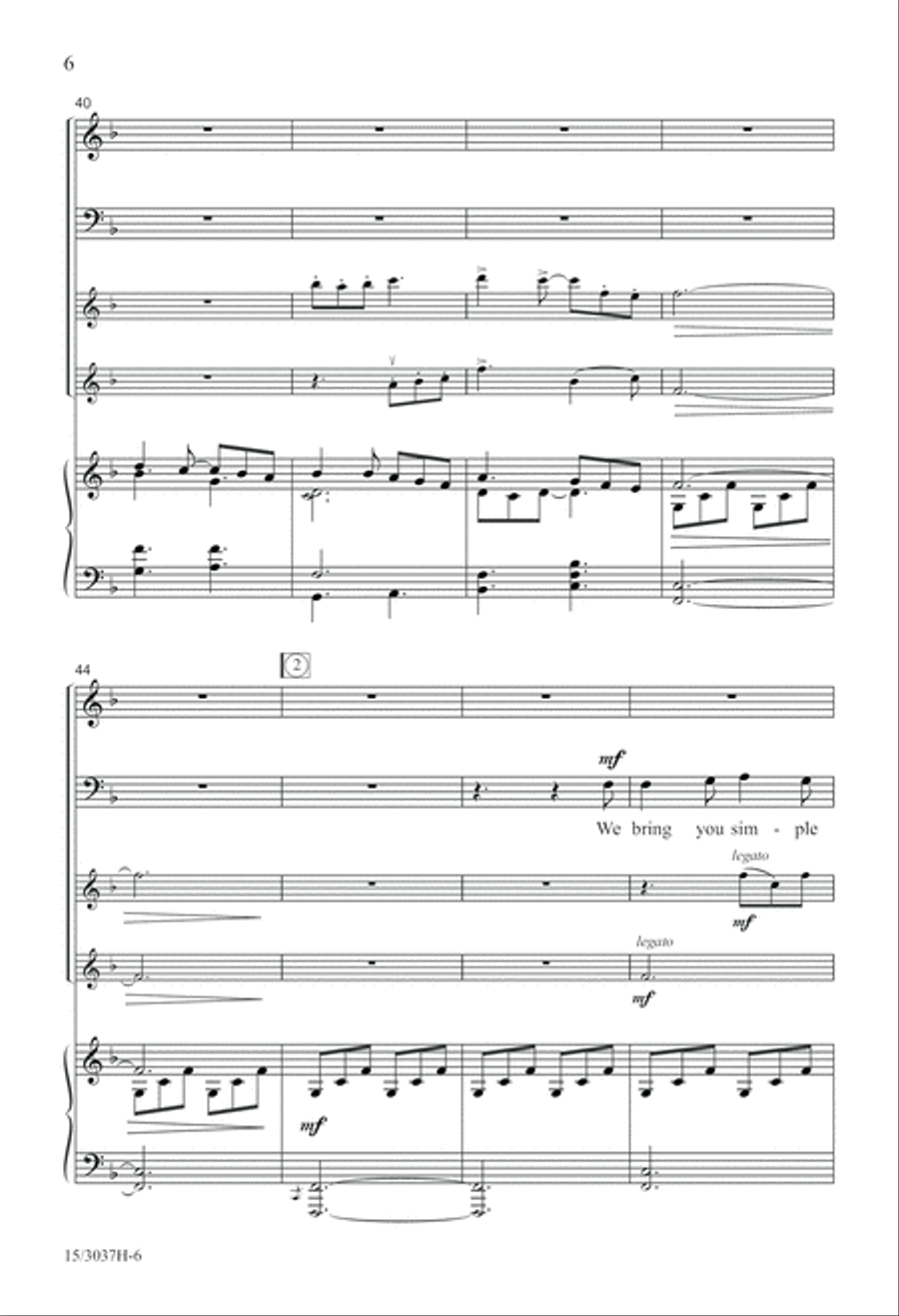 Here We Come A-Caroling 4-Part scores gallery preview page 6