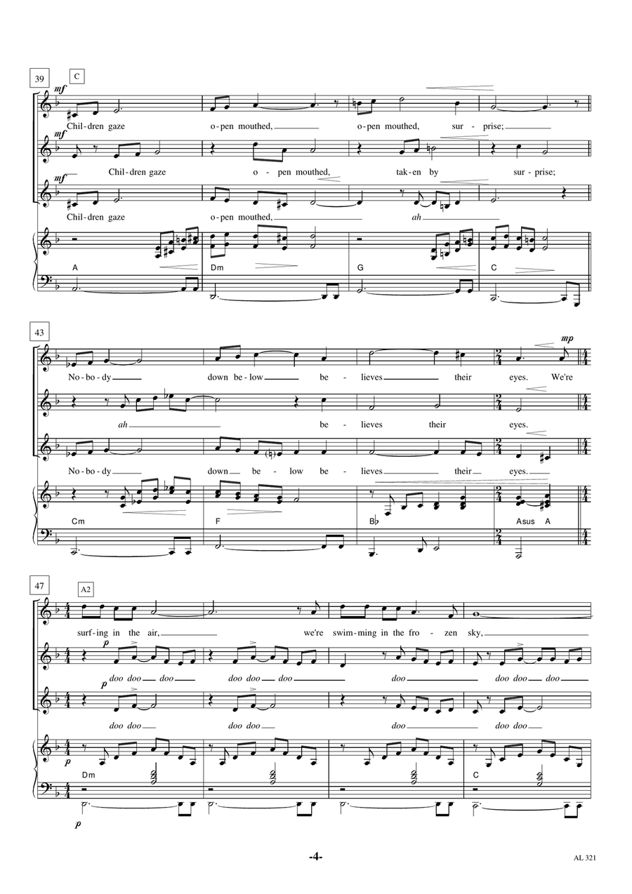 Walking In The Air Women's Choir scores gallery preview page 4