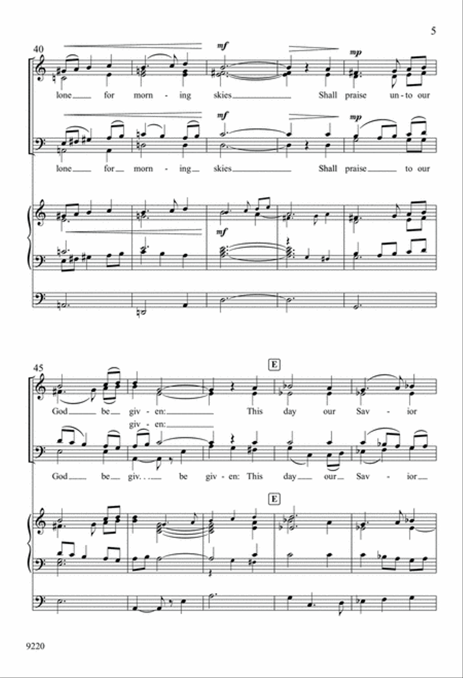 Easter Hymn 4-Part scores gallery preview page 5