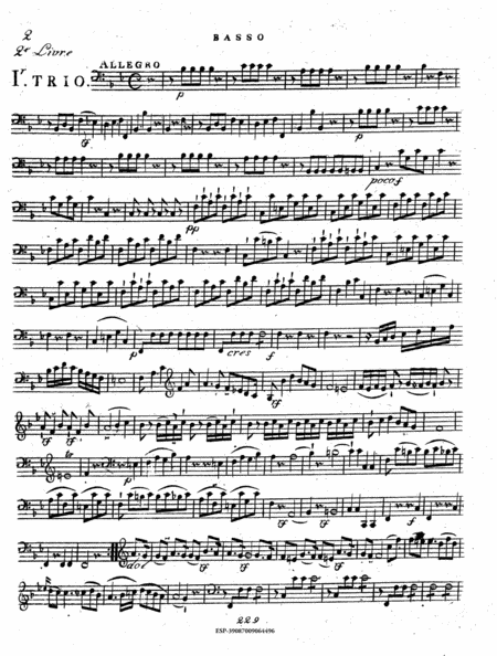 Six trios pour deux violons et violoncelle, oeuvre LI, 2eme partie.