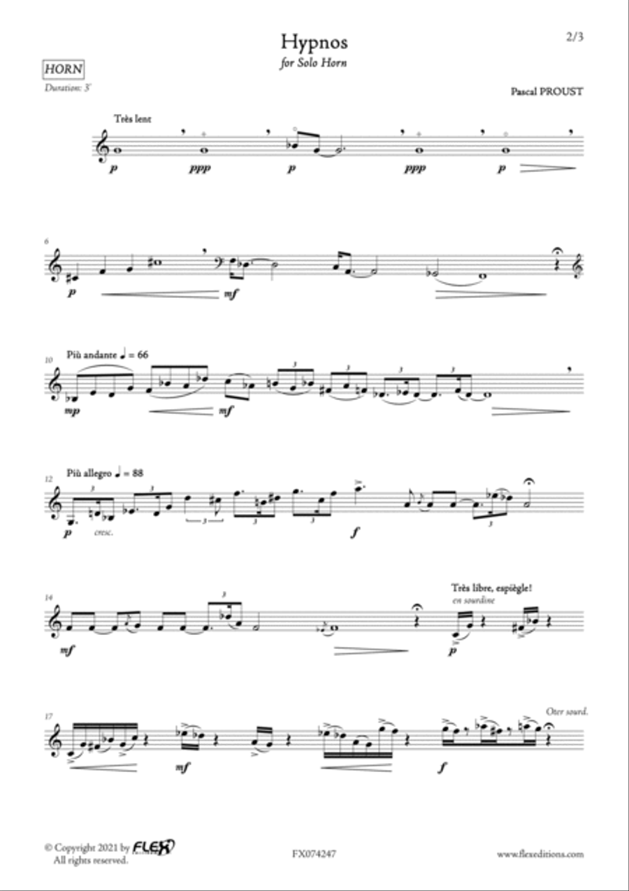 Hypnos Horn scores gallery preview page 2