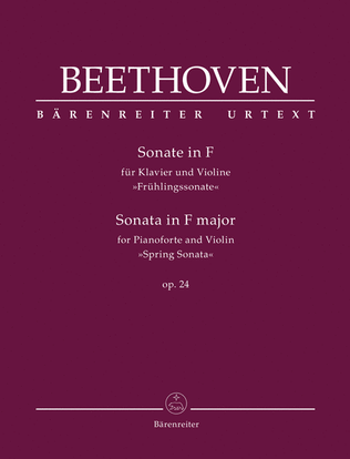 Book cover for Sonata for Pianoforte and Violin in F major, op. 24 "Spring Sonata"