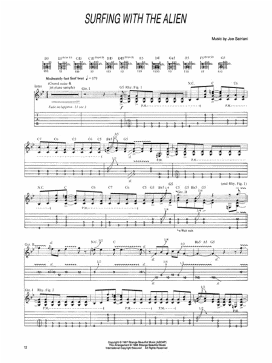 Joe Satriani – Surfing with the Alien Electric Guitar scores gallery preview page 14