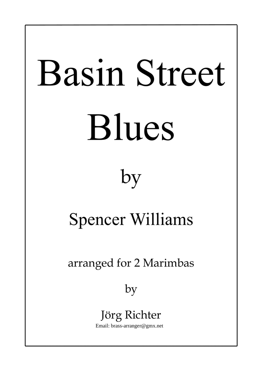 Basin Street Blues Percussion Ensemble scores gallery preview page 1